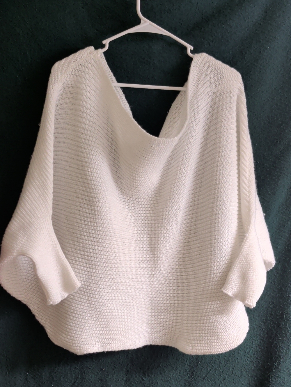 Off-the-Shoulder Cream Knit Sweater